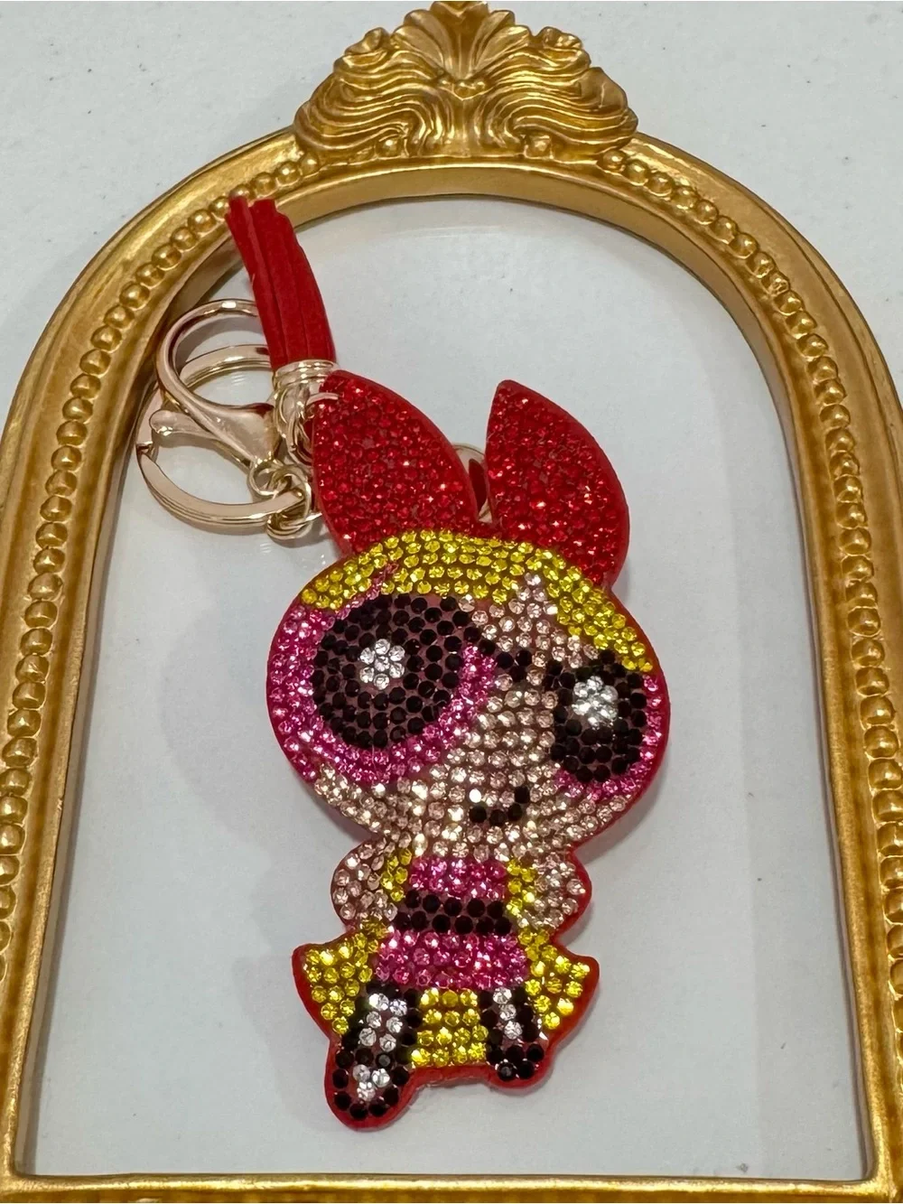 New Blossom Powder Puff Girl Keychain Bag Charm